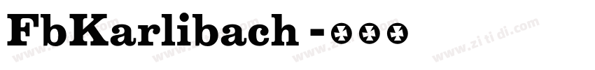 FbKarlibach 字体转换